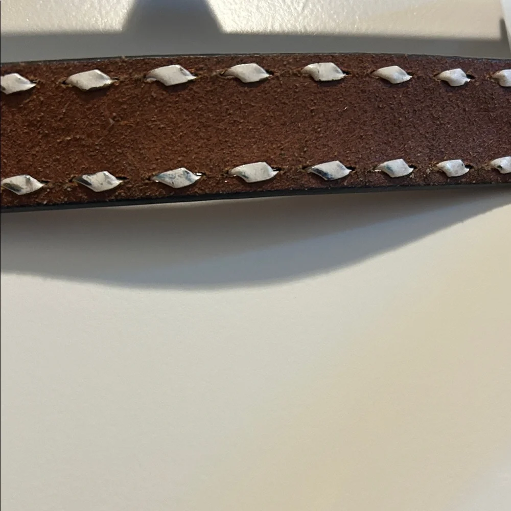 Kids Western Brown Belt with Silver Buckle